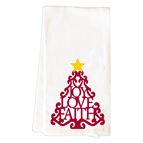 JOY, LOVE, FAITH (RED) - TEA TOWEL